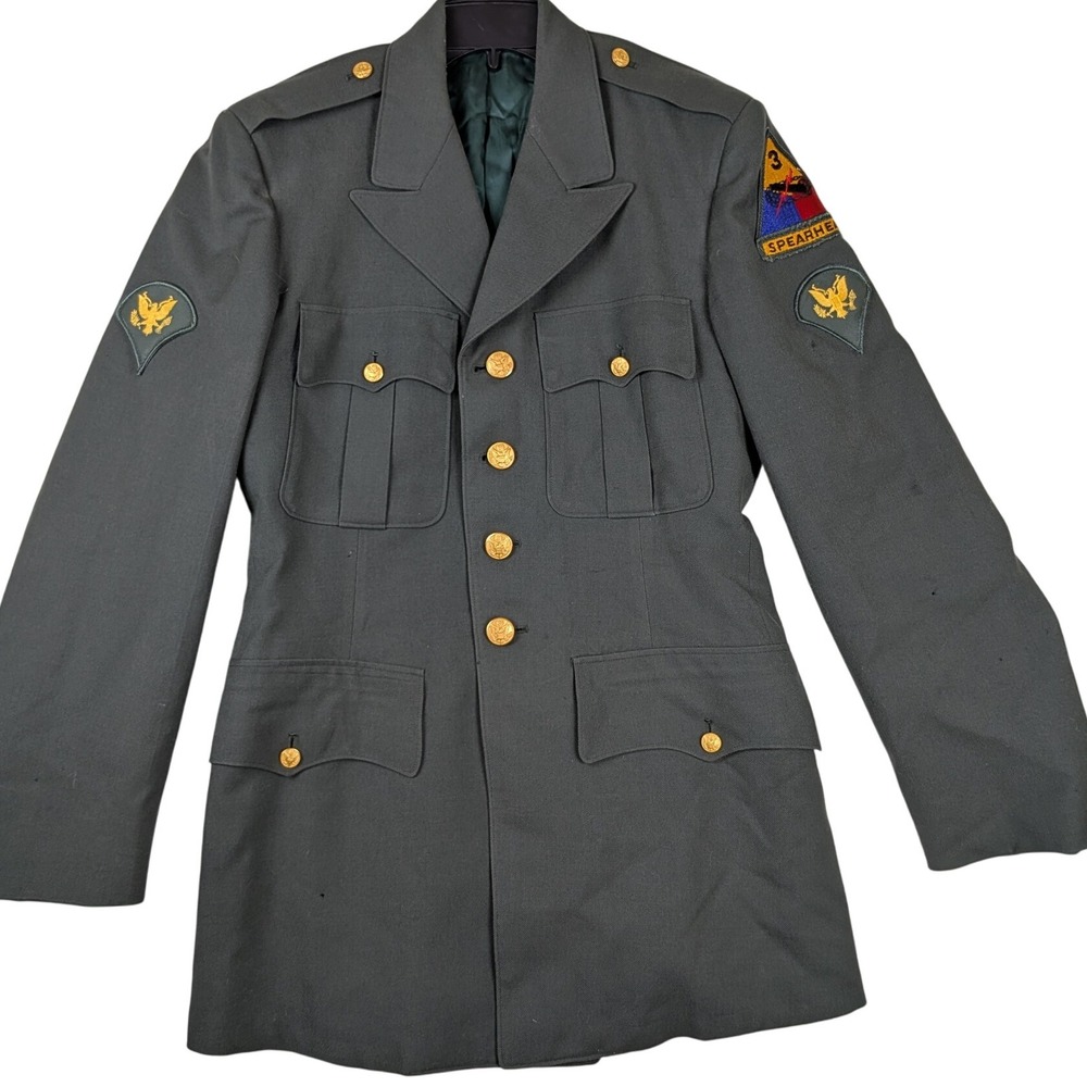 US Army‎ Uniform Jacket 3rd Armored Division Spearhead Wool Men's Dress Coat